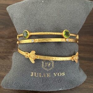 Julie Vos Jade Bee Bangle Set